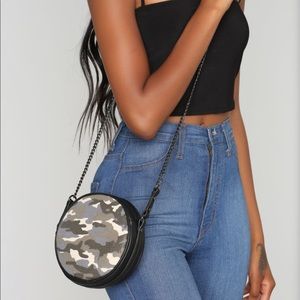 Fashion Nova Camouflage Canteen Shoulder Bag